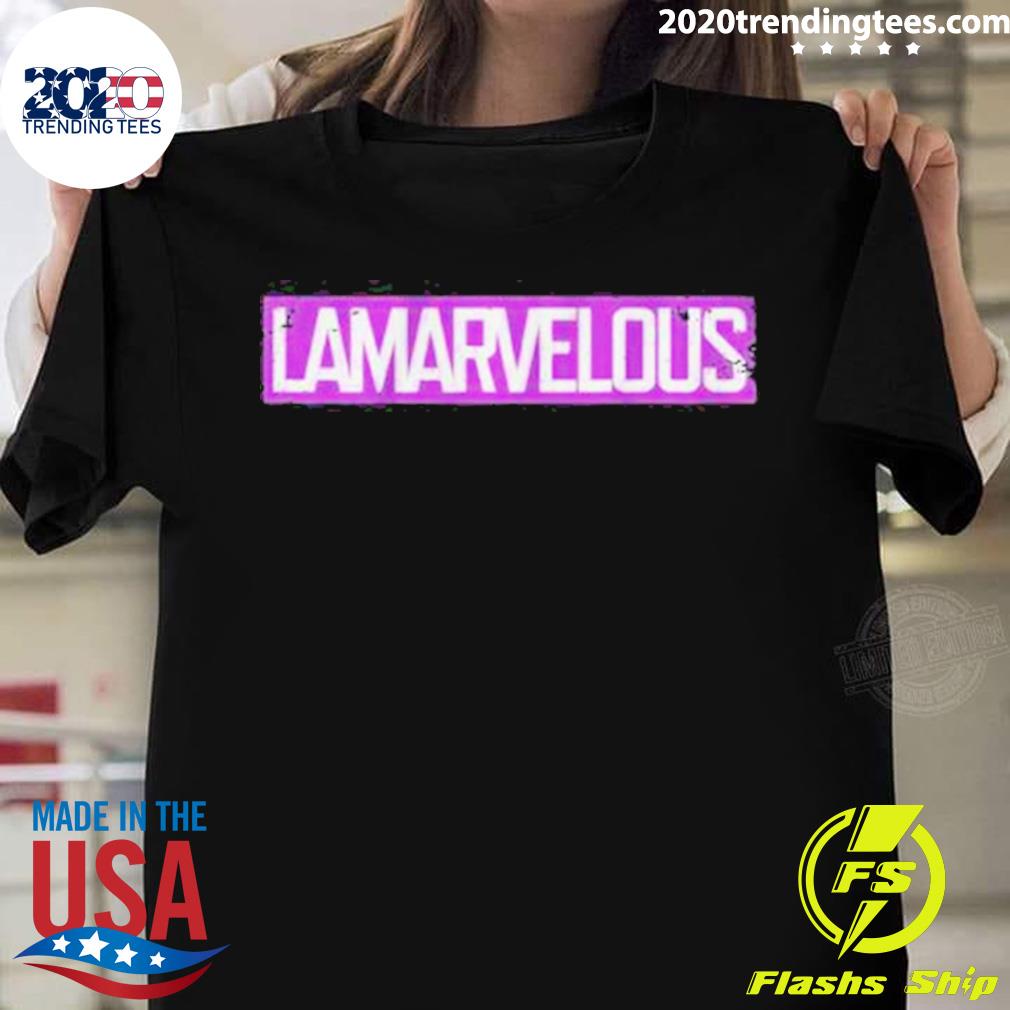 Nice lamar Jackson Lamarvelous - Adult & Kids T-Shirts, Sweatshirts & Hoodies apparel design preview 1