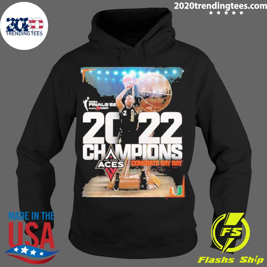 Nice las Vegas Aces Champions Congrats Bay - Adult & Kids T-Shirts, Sweatshirts & Hoodies apparel design preview 2