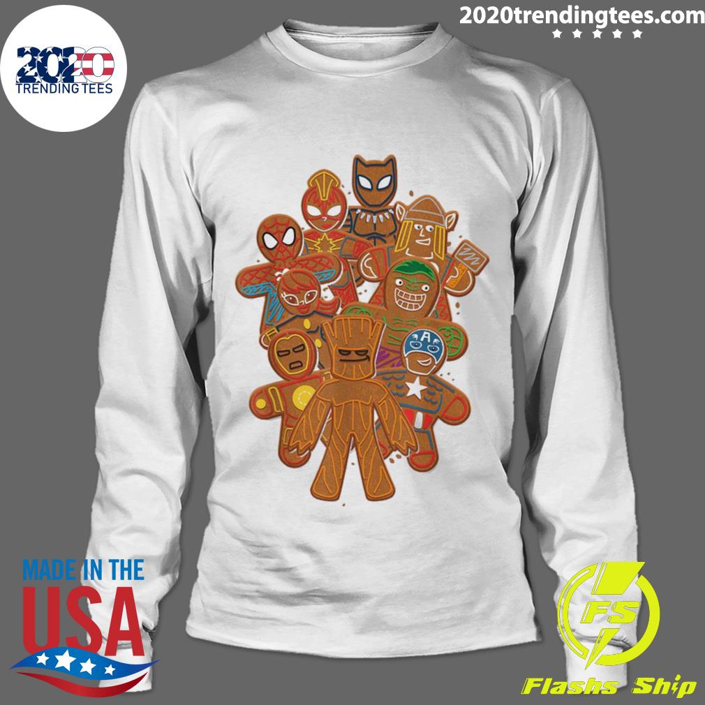 Nice marvel Avengers Gingerbread Cookies Funny - Adult & Kids T-Shirts, Sweatshirts & Hoodies apparel design preview 4