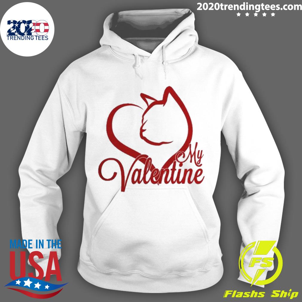 Nice my Valentine Is Cat - Adult & Kids T-Shirts, Sweatshirts & Hoodies apparel design preview 2