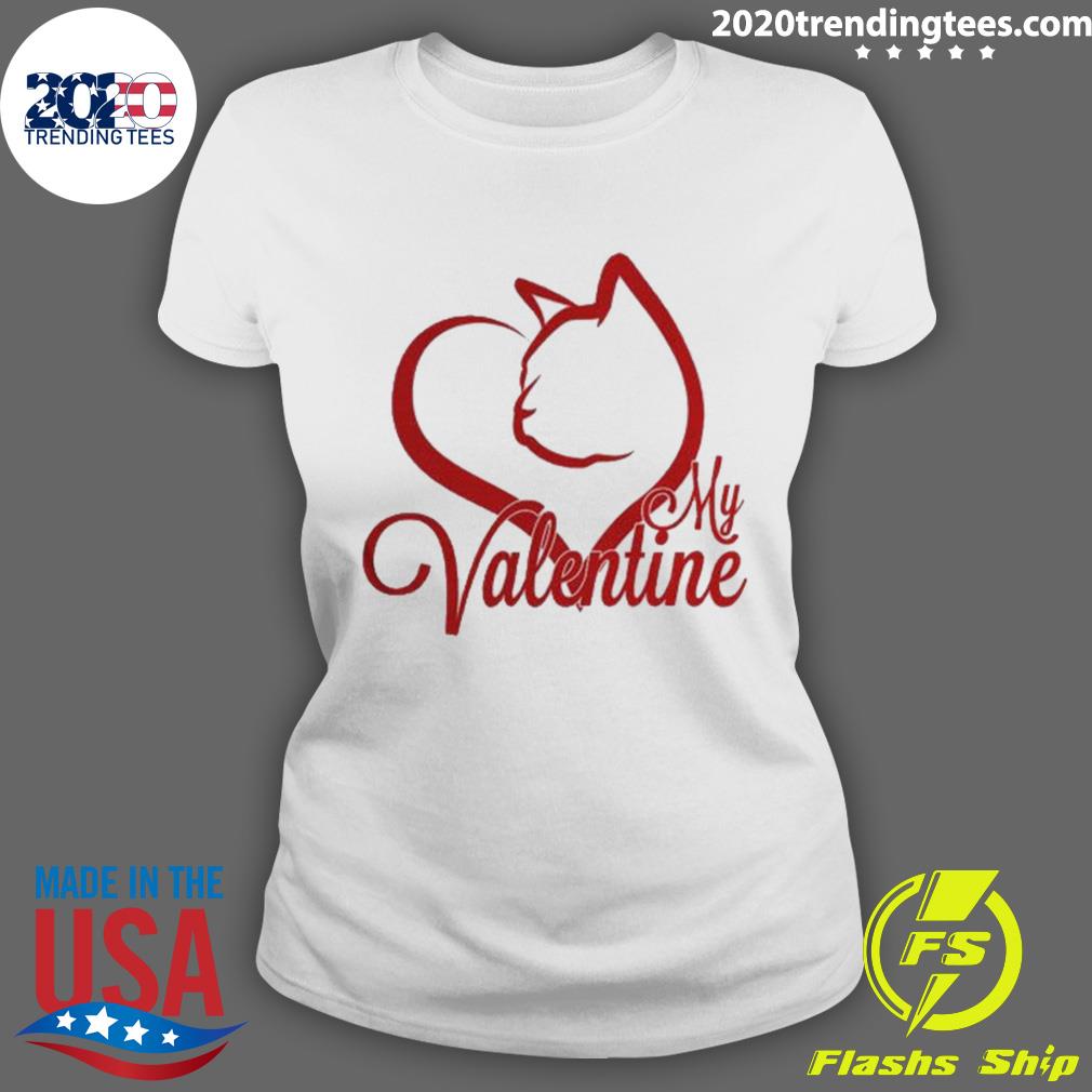 Nice my Valentine Is Cat - Adult & Kids T-Shirts, Sweatshirts & Hoodies apparel design preview 3
