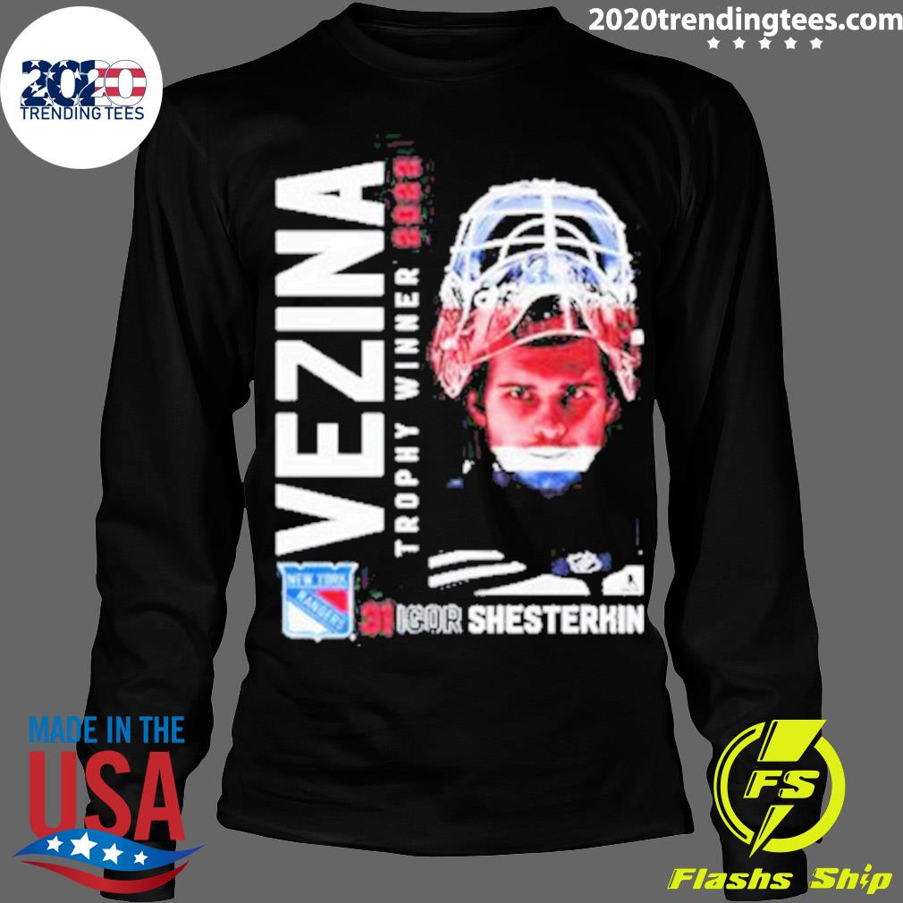 Nice new York Rangers Igor Shesterkin 2022 Vezina - Adult & Kids T-Shirts, Sweatshirts & Hoodies apparel design preview 4