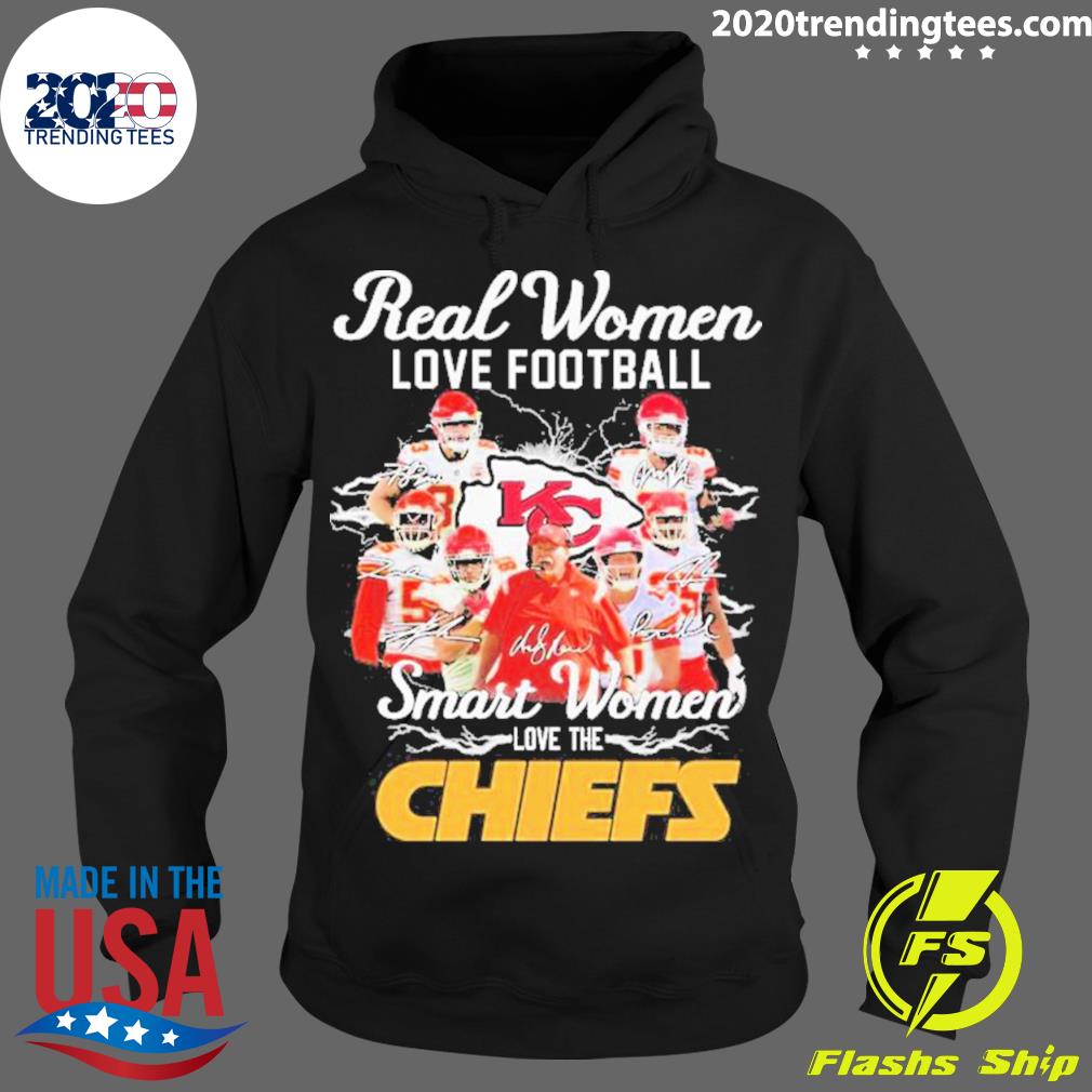 Nice nfl Real Women Love Football Smart The Chiefs - Adult & Kids T-Shirts, Sweatshirts & Hoodies apparel design preview 2
