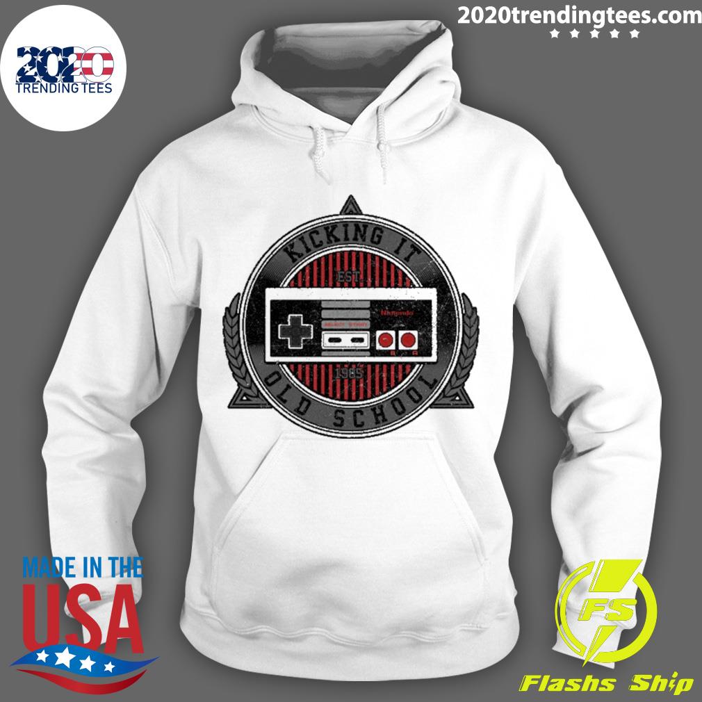 Nice nintendo Nes Controller Kicking It Emblem - Adult & Kids T-Shirts, Sweatshirts & Hoodies apparel design preview 2