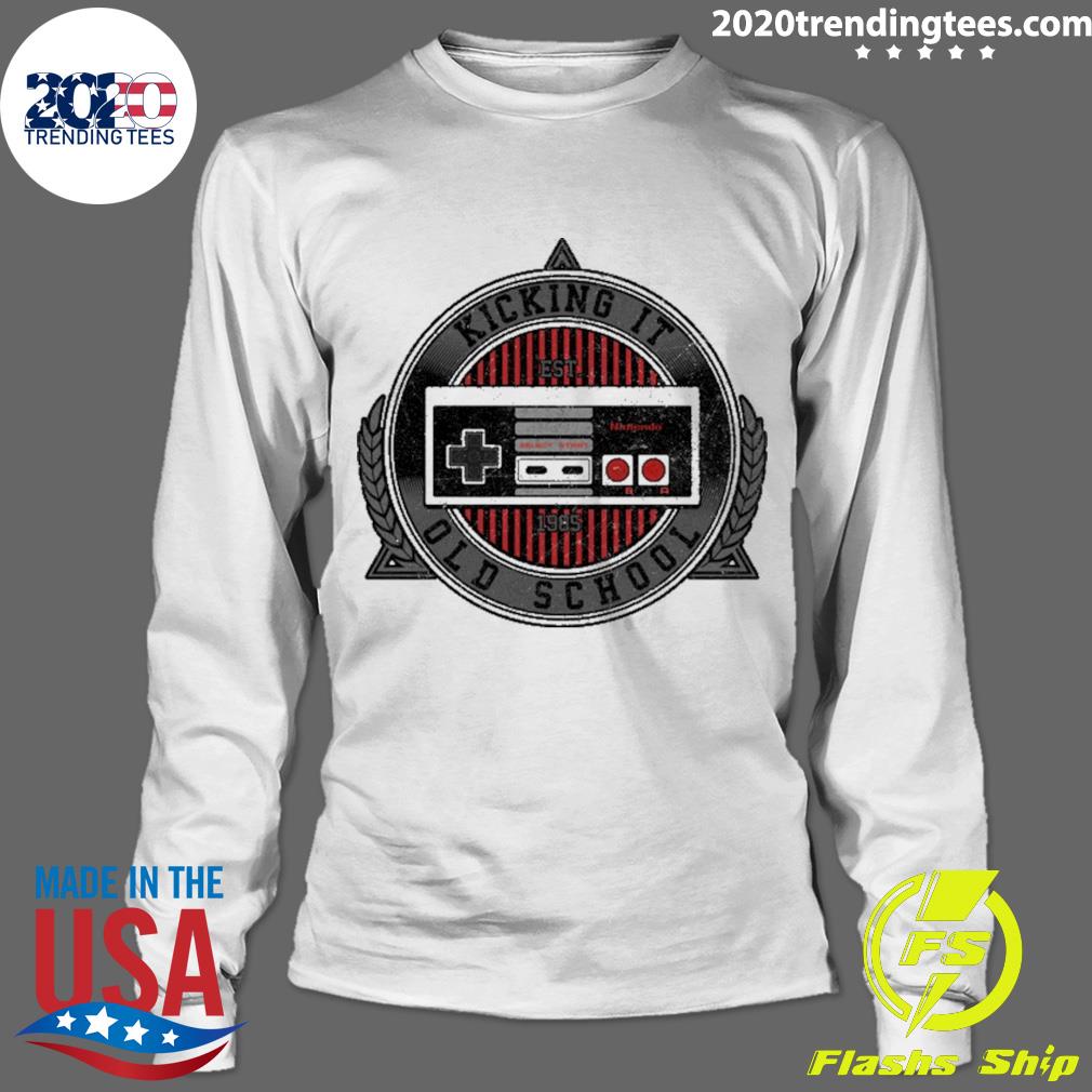 Nice nintendo Nes Controller Kicking It Emblem - Adult & Kids T-Shirts, Sweatshirts & Hoodies apparel design preview 4