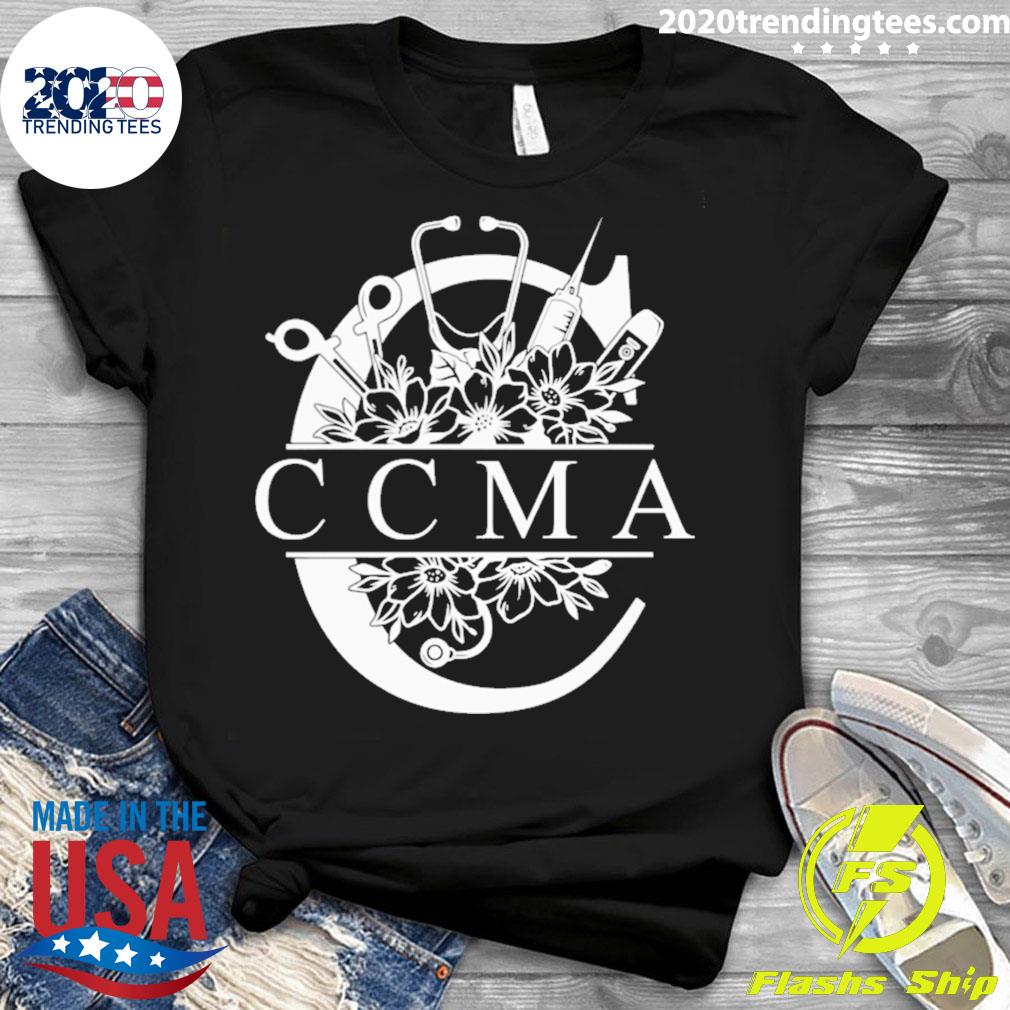 Nice nurse Split Floral Frame CCMA - Adult & Kids T-Shirts, Sweatshirts & Hoodies apparel design preview 3