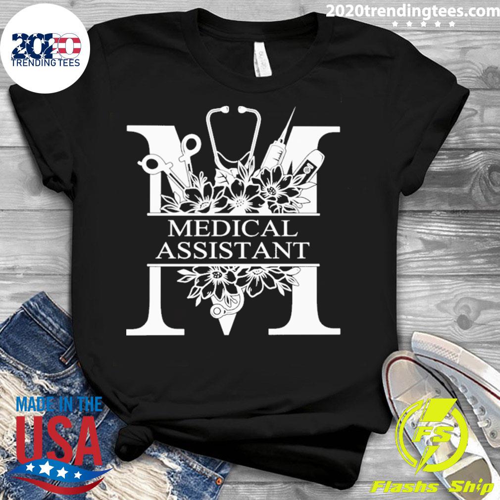 Nice nurse Split Floral Frame Medical Assistant - Adult & Kids T-Shirts, Sweatshirts & Hoodies apparel design preview 3