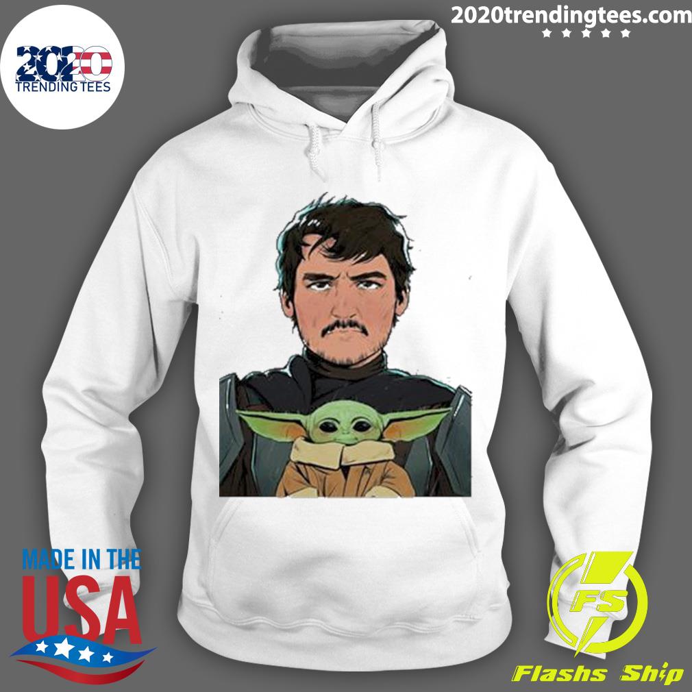Nice pedro Pascal x Baby Yoda - Adult & Kids T-Shirts, Sweatshirts & Hoodies apparel design preview 2