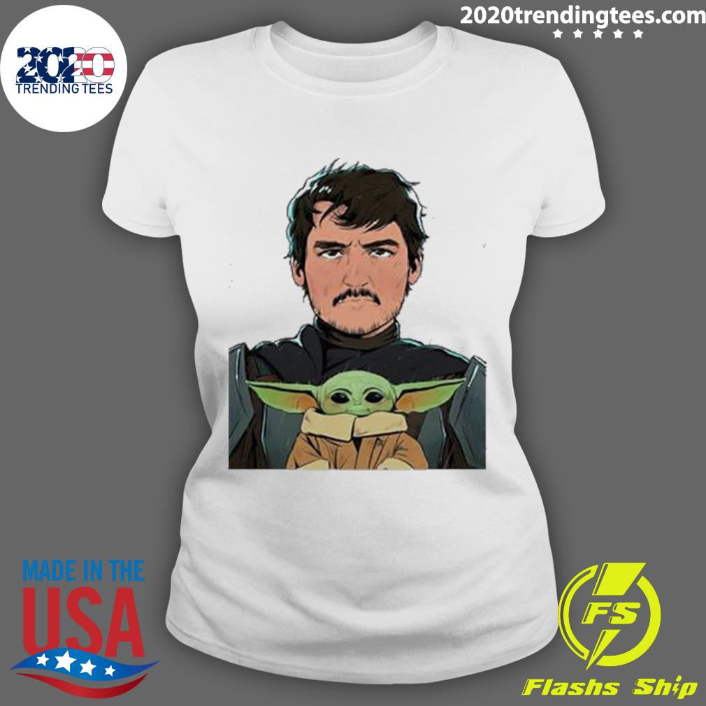 Nice pedro Pascal x Baby Yoda - Adult & Kids T-Shirts, Sweatshirts & Hoodies apparel design preview 3