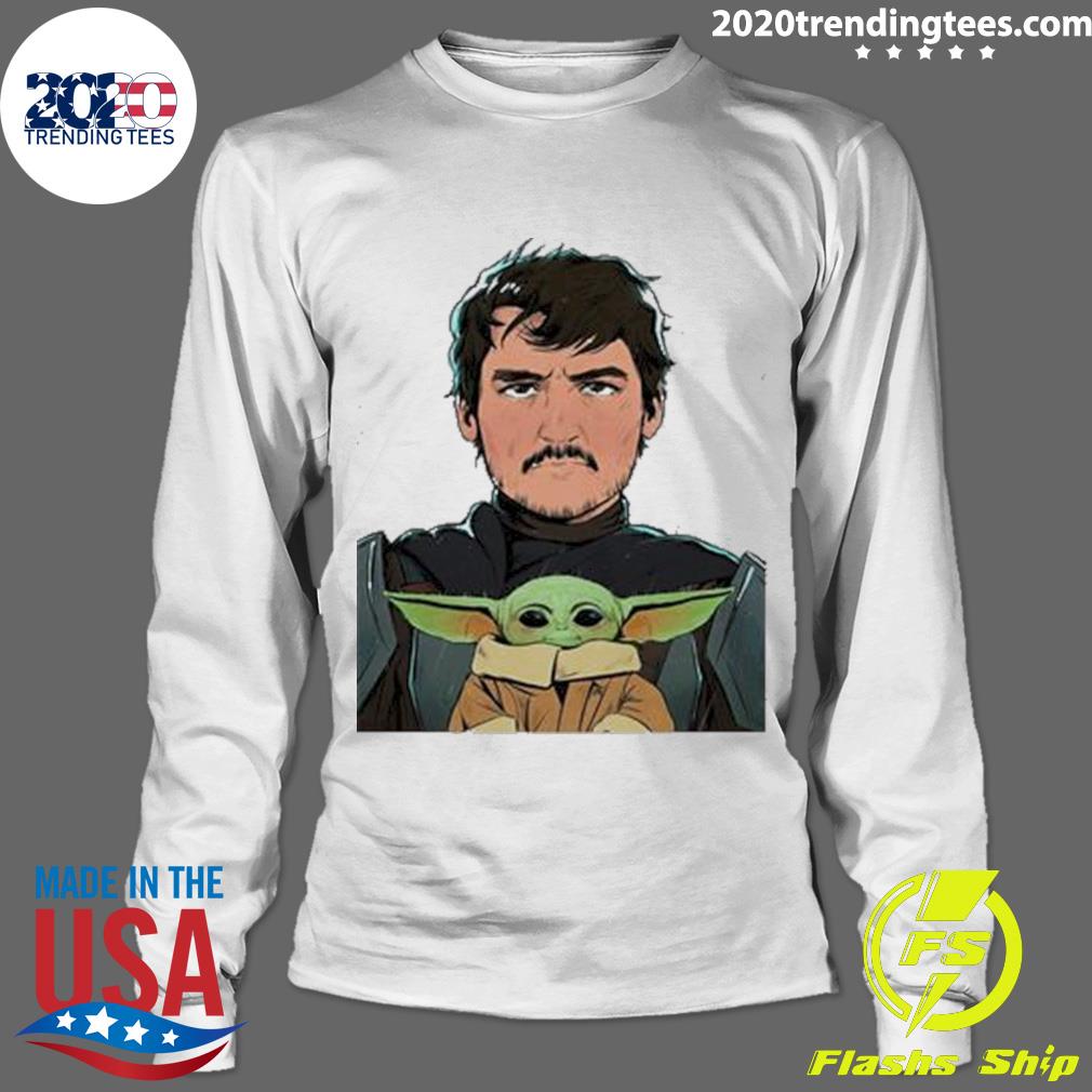 Nice pedro Pascal x Baby Yoda - Adult & Kids T-Shirts, Sweatshirts & Hoodies apparel design preview 4