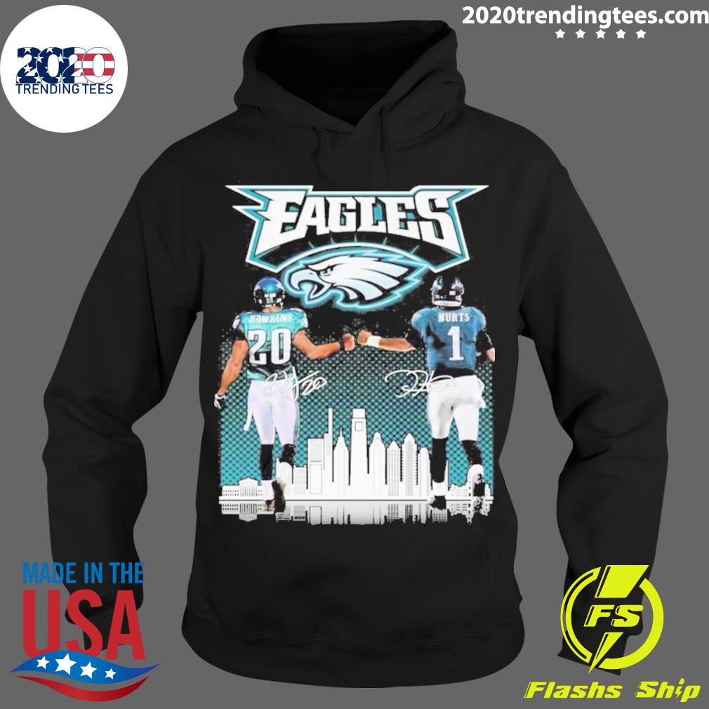 Nice philadelphia Eagles Brian Dawkins Vs Jalen Hurts - Adult & Kids T-Shirts, Sweatshirts & Hoodies apparel design preview 2
