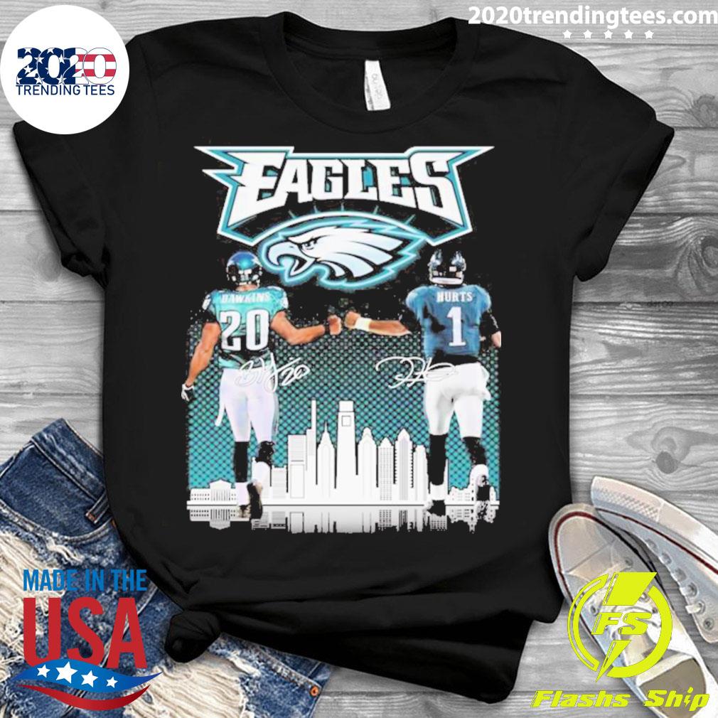 Nice philadelphia Eagles Brian Dawkins Vs Jalen Hurts - Adult & Kids T-Shirts, Sweatshirts & Hoodies apparel design preview 3