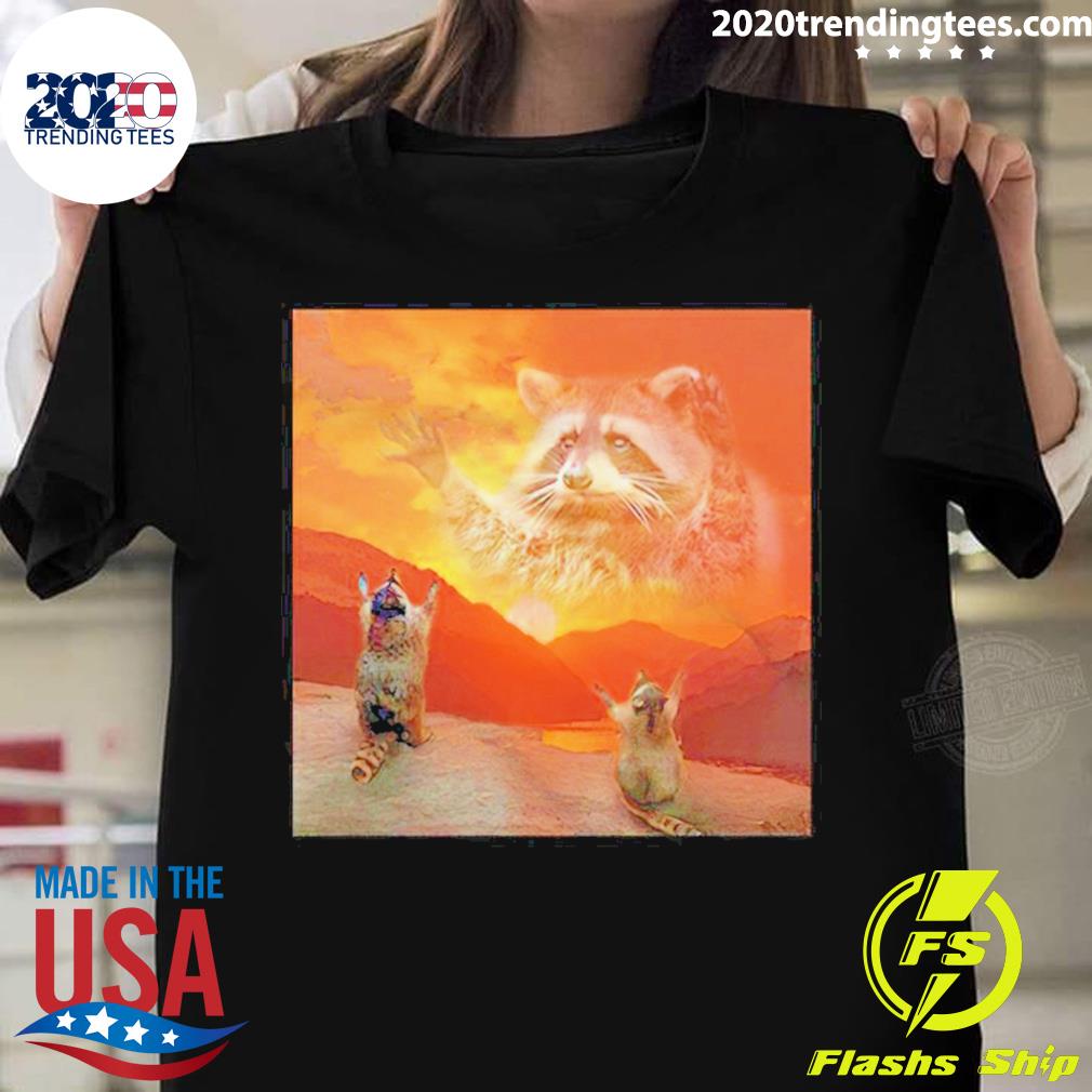 Nice praise The Lord Racoon - Adult & Kids T-Shirts, Sweatshirts & Hoodies apparel design preview 1