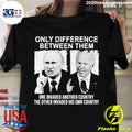 Nice putin And Biden Only Difference Between Them One - Adult & Kids T-Shirts, Sweatshirts & Hoodies apparel design preview 1