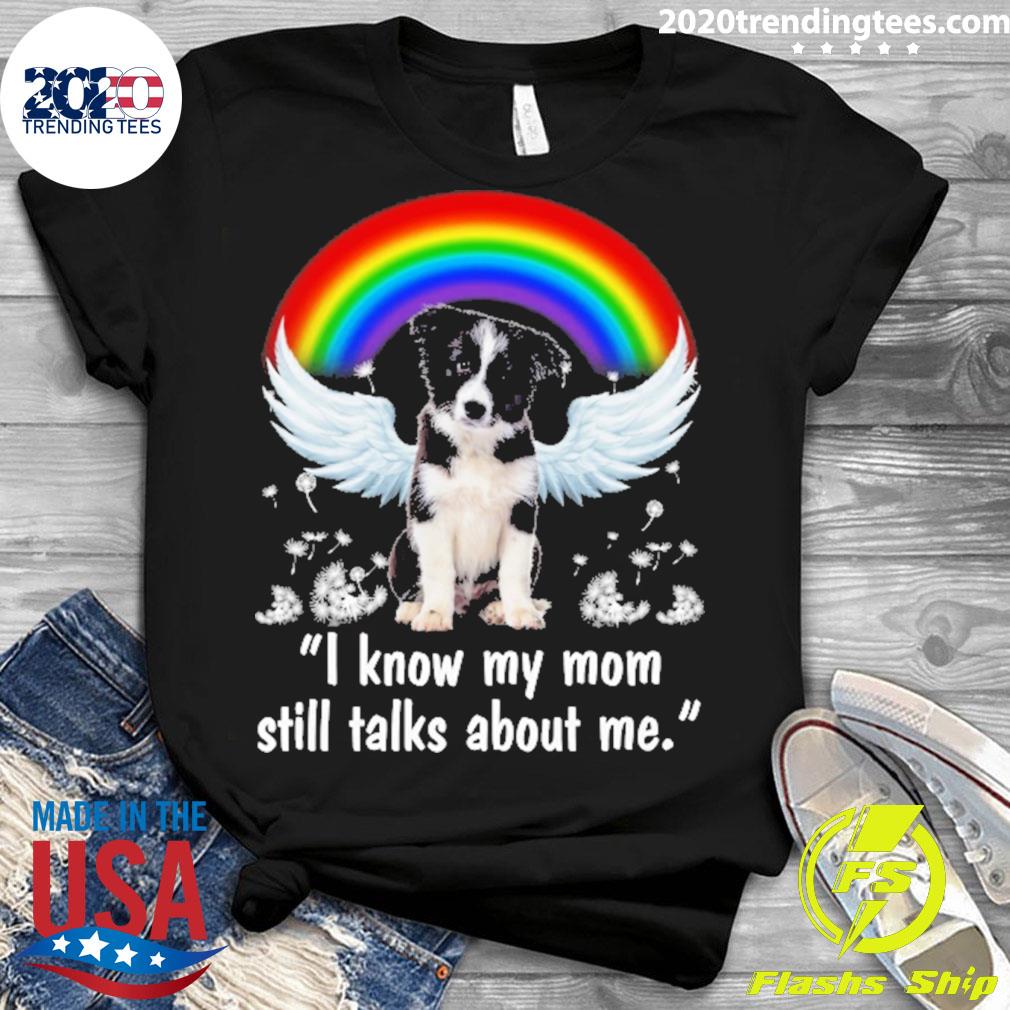 Nice rainbow Dog Border Collie I Know My Mom Still - Adult & Kids T-Shirts, Sweatshirts & Hoodies apparel design preview 3