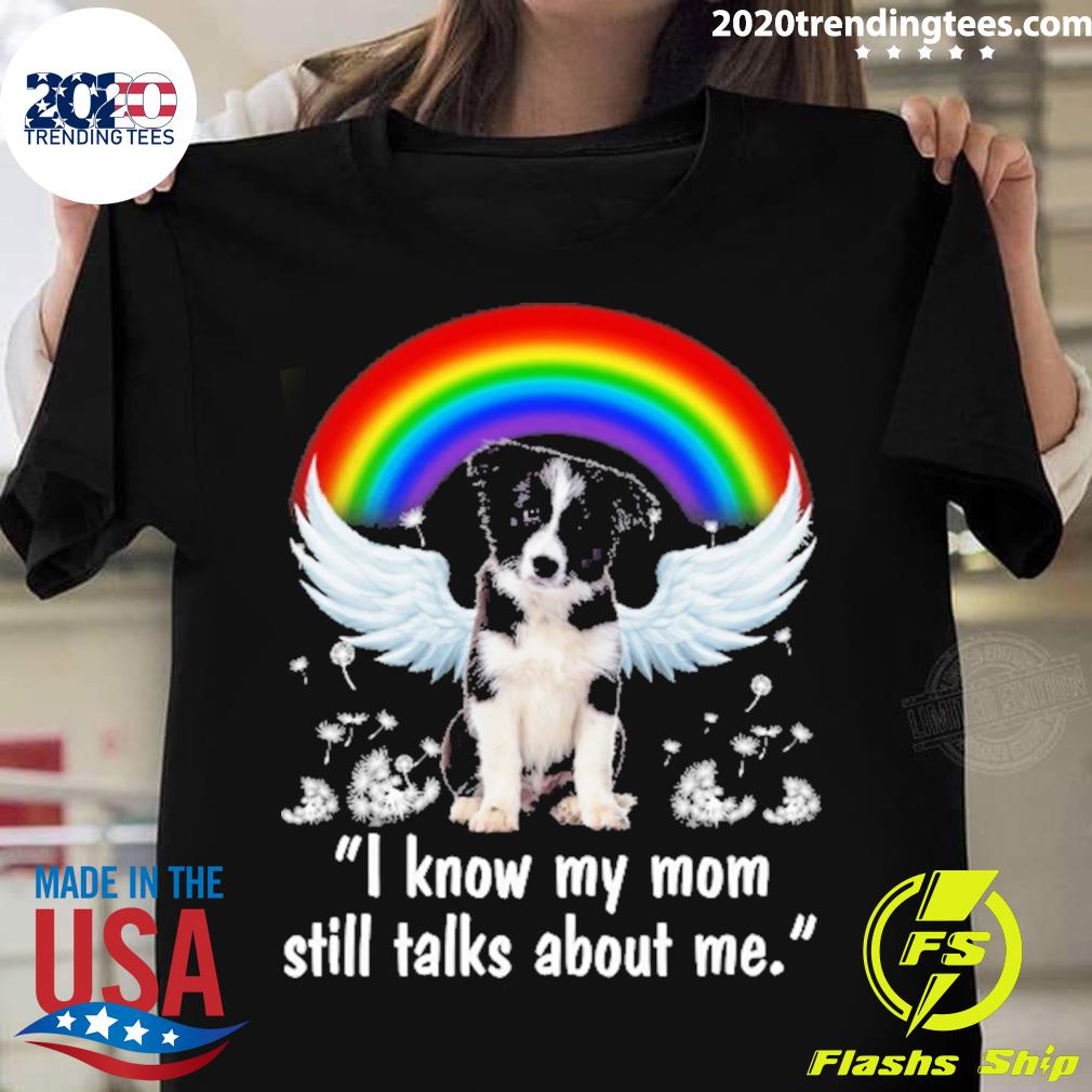 Nice rainbow Dog Border Collie I Know My Mom Still - Adult & Kids T-Shirts, Sweatshirts & Hoodies apparel design preview 1