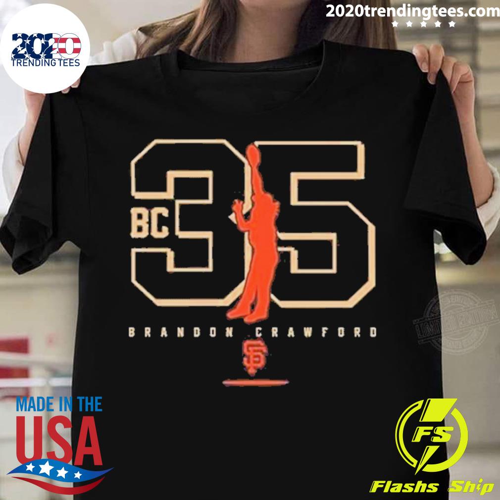 Nice sf Giants On Brandon Crawford - Adult & Kids T-Shirts, Sweatshirts & Hoodies apparel design preview 1
