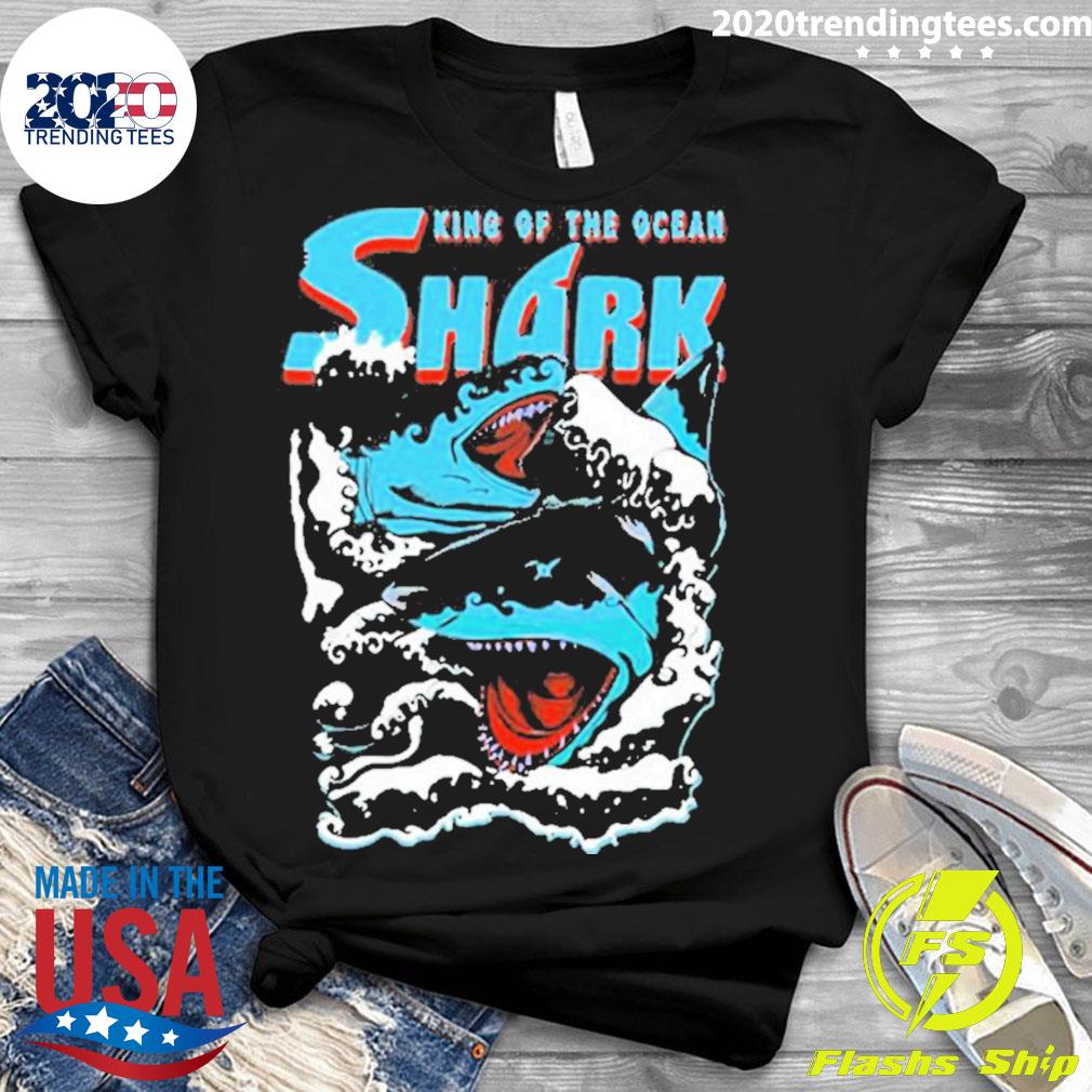 Nice shark King Of The Ocean - Adult & Kids T-Shirts, Sweatshirts & Hoodies apparel design preview 3