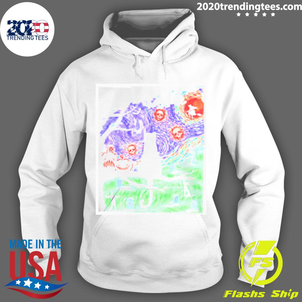 Nice spooky Cat Art Painting Halloween - Adult & Kids T-Shirts, Sweatshirts & Hoodies apparel design preview 2