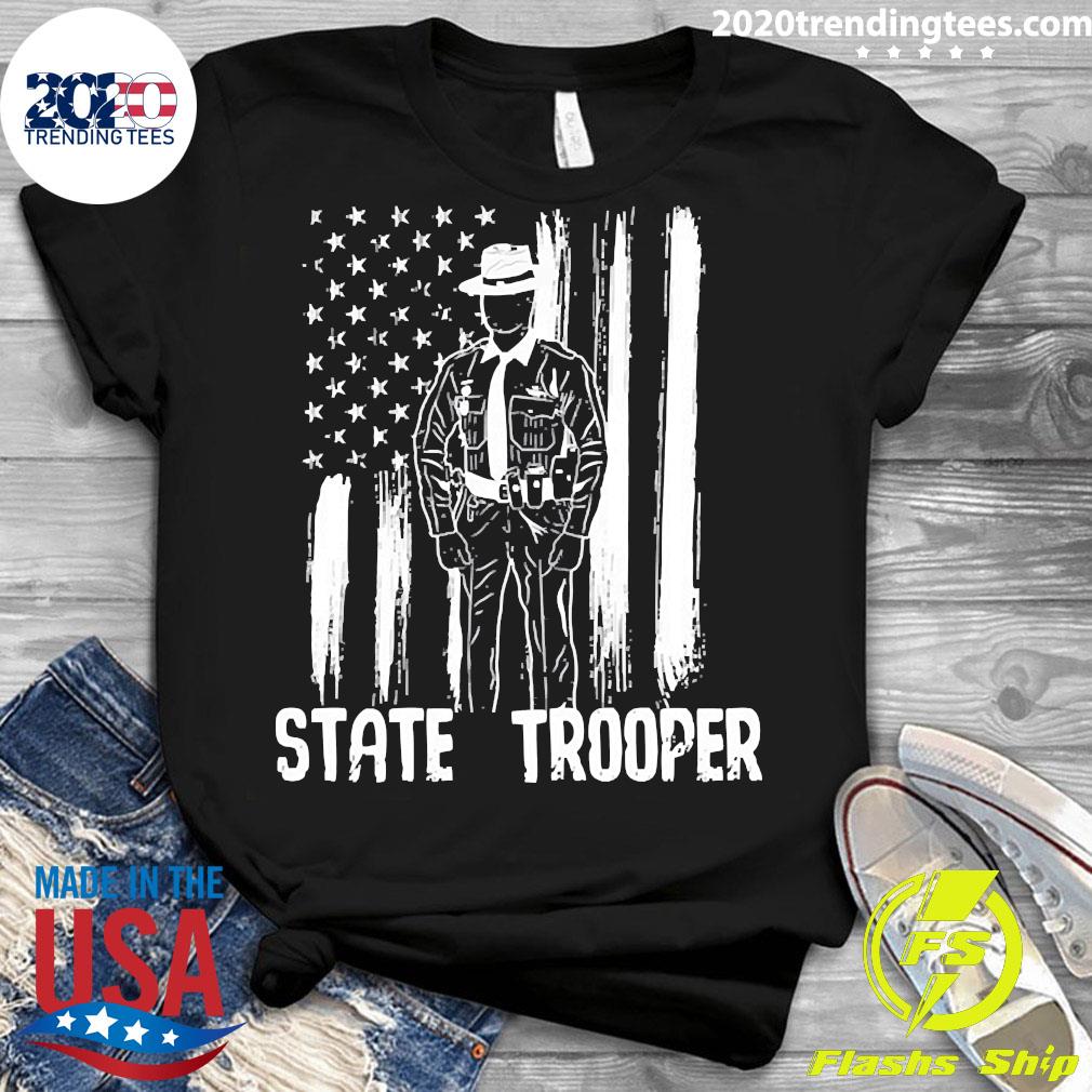 Nice state Trooper Law Enforcement Police - Adult & Kids T-Shirts, Sweatshirts & Hoodies apparel design preview 3