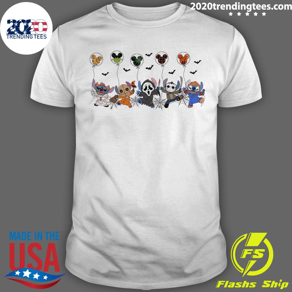 Nice stitch Horror Mickey Balloon Halloween - Adult & Kids T-Shirts, Sweatshirts & Hoodies apparel design preview 1