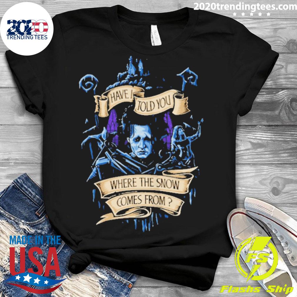 Nice story About Snow Edward Scissorhands Scary Movie - Adult & Kids T-Shirts, Sweatshirts & Hoodies apparel design preview 3