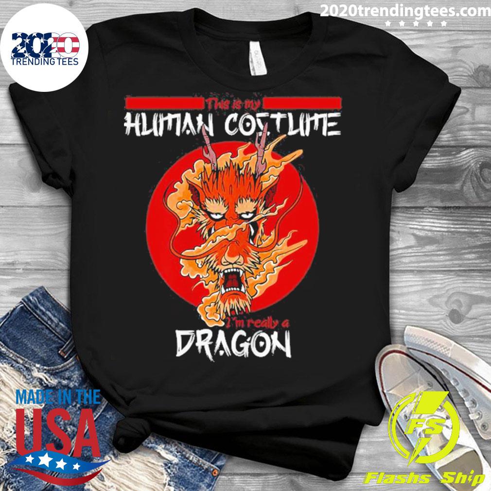 Nice this Is My Human Halloween Chinese - Adult & Kids T-Shirts, Sweatshirts & Hoodies apparel design preview 3
