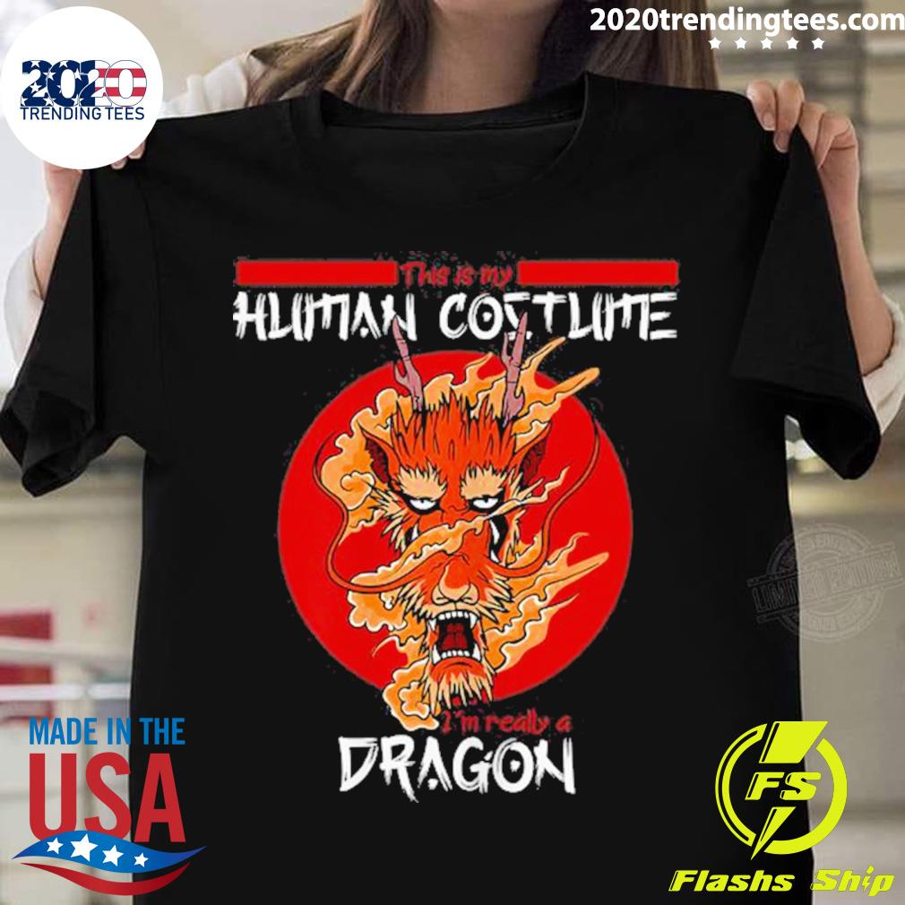Nice this Is My Human Halloween Chinese - Adult & Kids T-Shirts, Sweatshirts & Hoodies apparel design preview 1