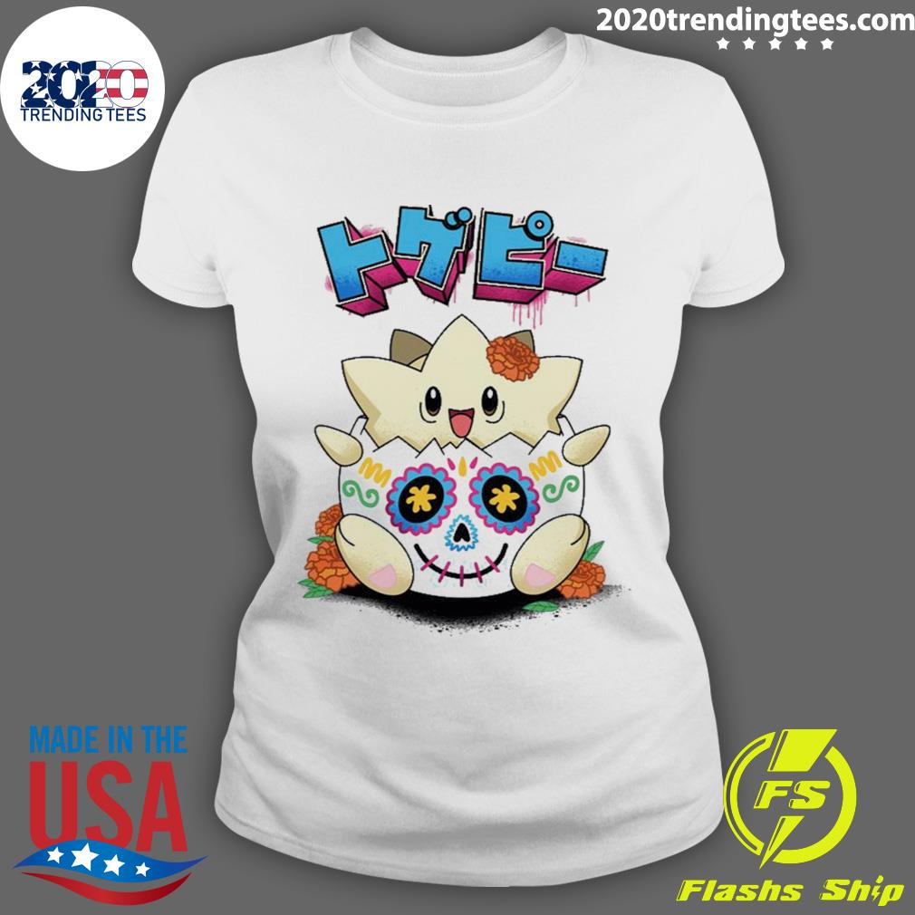 Nice togepi Calaverita And Cempasuchil Pokemon Day Of - Adult & Kids T-Shirts, Sweatshirts & Hoodies apparel design preview 3