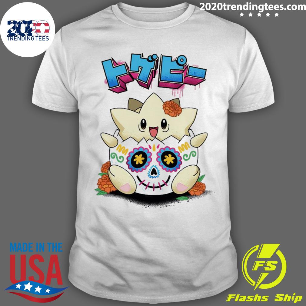 Nice togepi Calaverita And Cempasuchil Pokemon Day Of - Adult & Kids T-Shirts, Sweatshirts & Hoodies apparel design preview 1