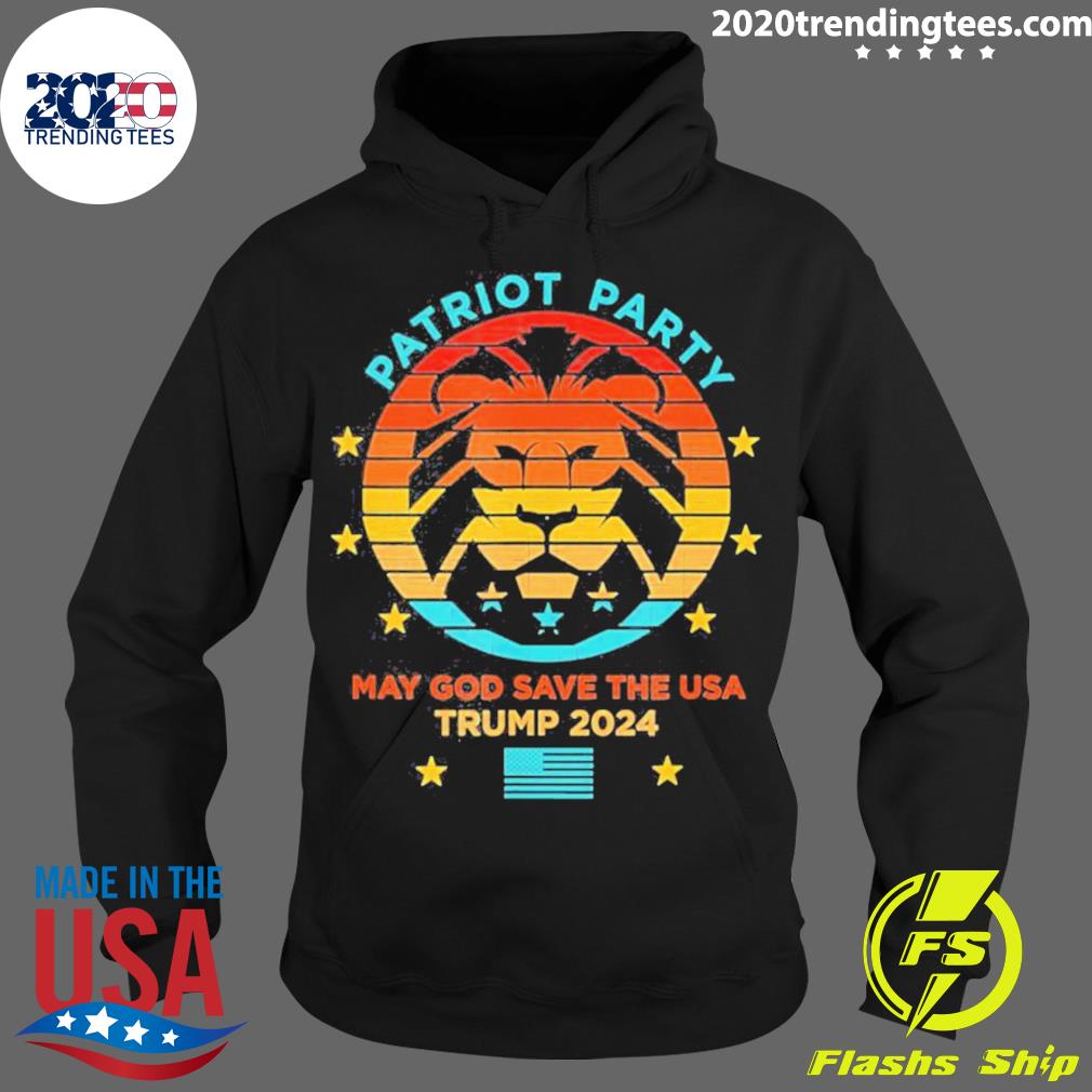 Nice trump 2024 Election Patriot Party God Save USA - Adult & Kids T-Shirts, Sweatshirts & Hoodies apparel design preview 2