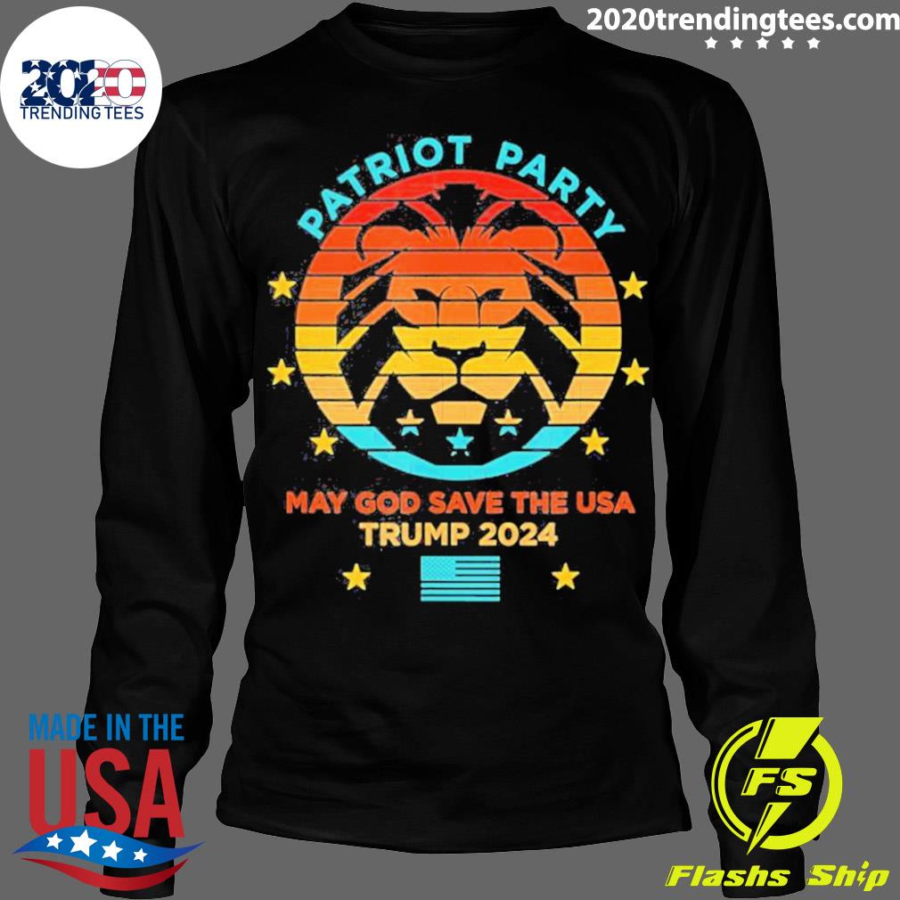 Nice trump 2024 Election Patriot Party God Save USA - Adult & Kids T-Shirts, Sweatshirts & Hoodies apparel design preview 4