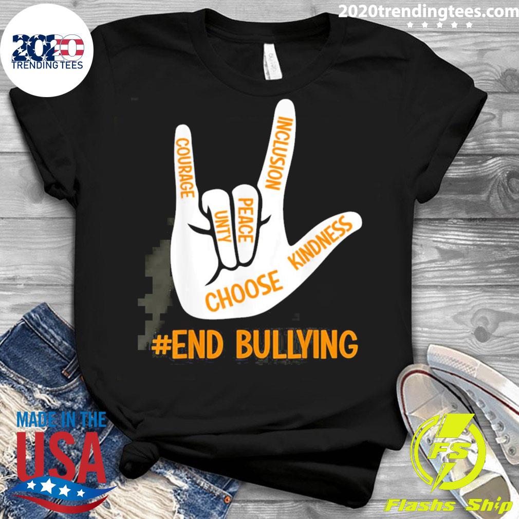 Nice unity Day Orange Kids 2022 Stop Bullying Love - Adult & Kids T-Shirts, Sweatshirts & Hoodies apparel design preview 3