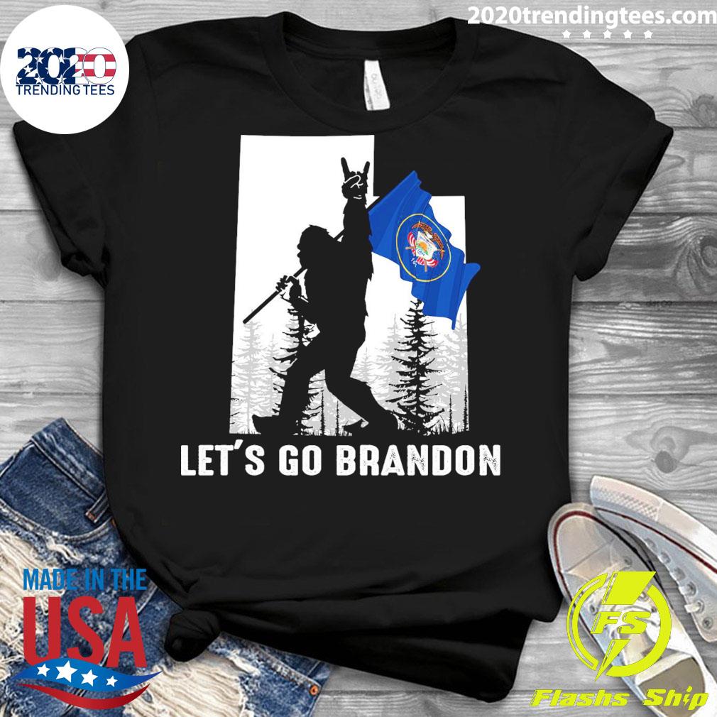 Nice utah America Bigfoot Let's Go Brandon - Adult & Kids T-Shirts, Sweatshirts & Hoodies apparel design preview 3