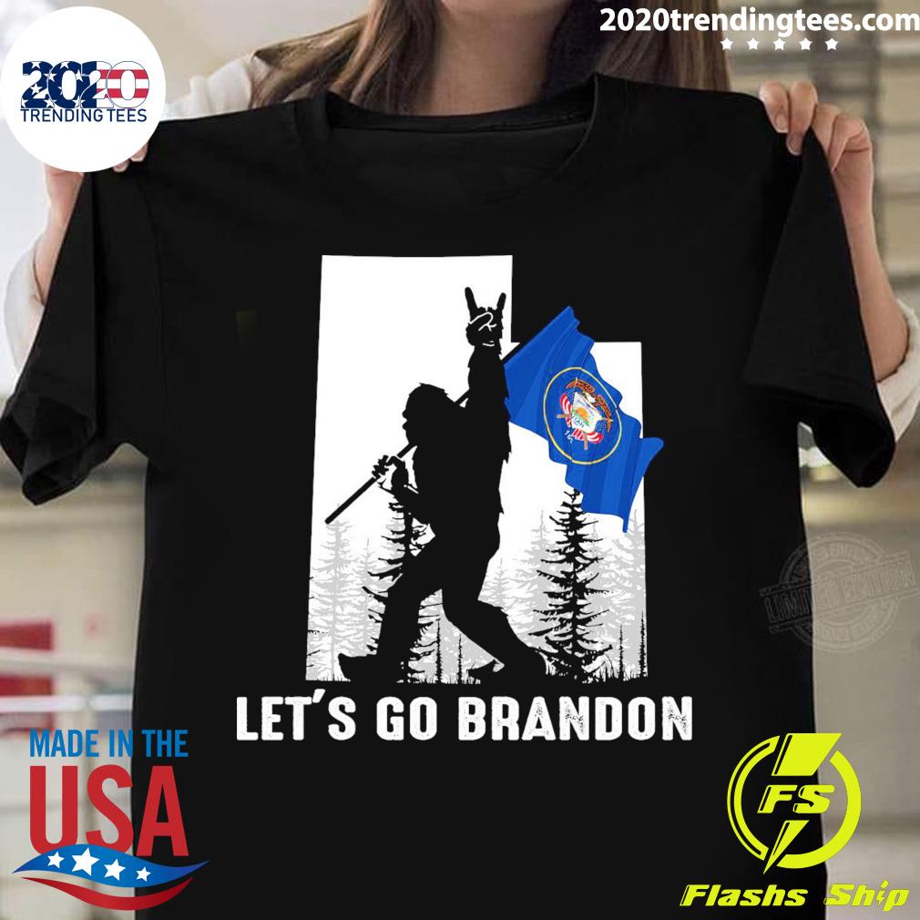 Nice utah America Bigfoot Let's Go Brandon - Adult & Kids T-Shirts, Sweatshirts & Hoodies apparel design preview 1