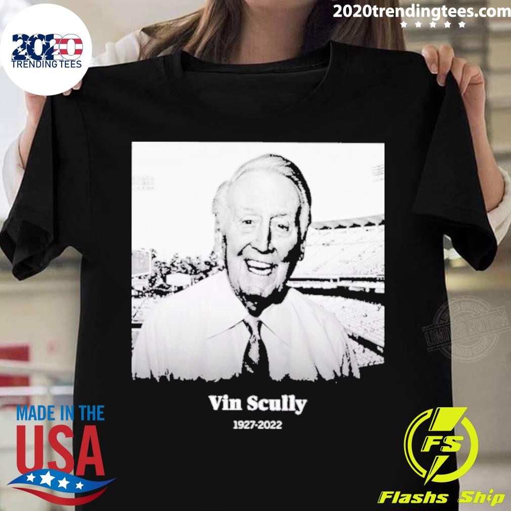 Nice vin Scully 1927-2022 - Adult & Kids T-Shirts, Sweatshirts & Hoodies apparel design preview 1