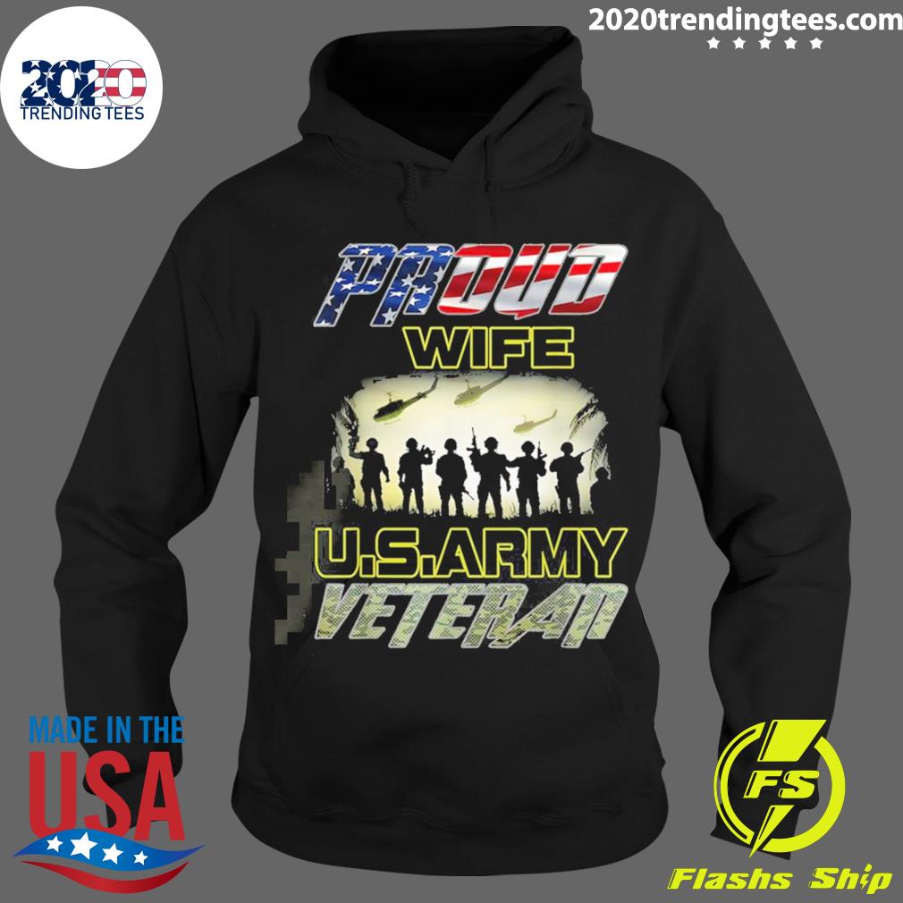 Nice vintage Flag American Proud Wife U.S. Army - Adult & Kids T-Shirts, Sweatshirts & Hoodies apparel design preview 2