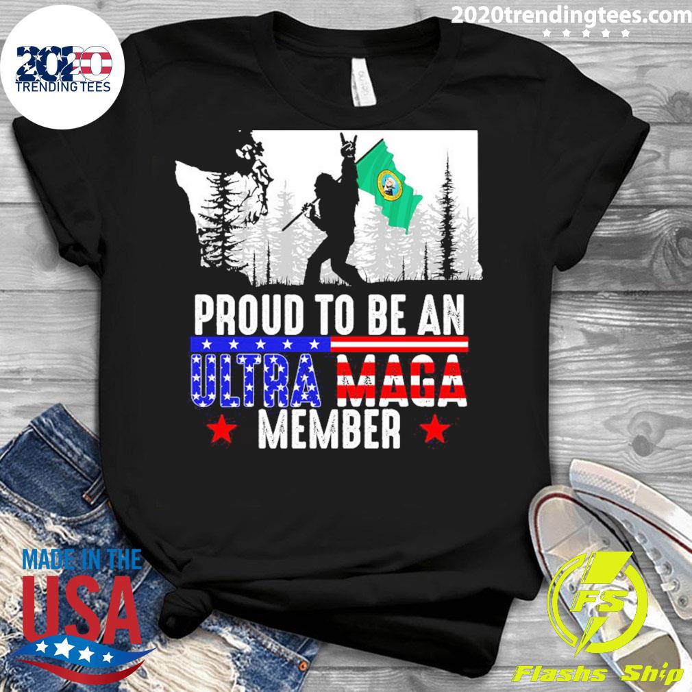 Nice washington State America Bigfoot Proud To Be An - Adult & Kids T-Shirts, Sweatshirts & Hoodies apparel design preview 3