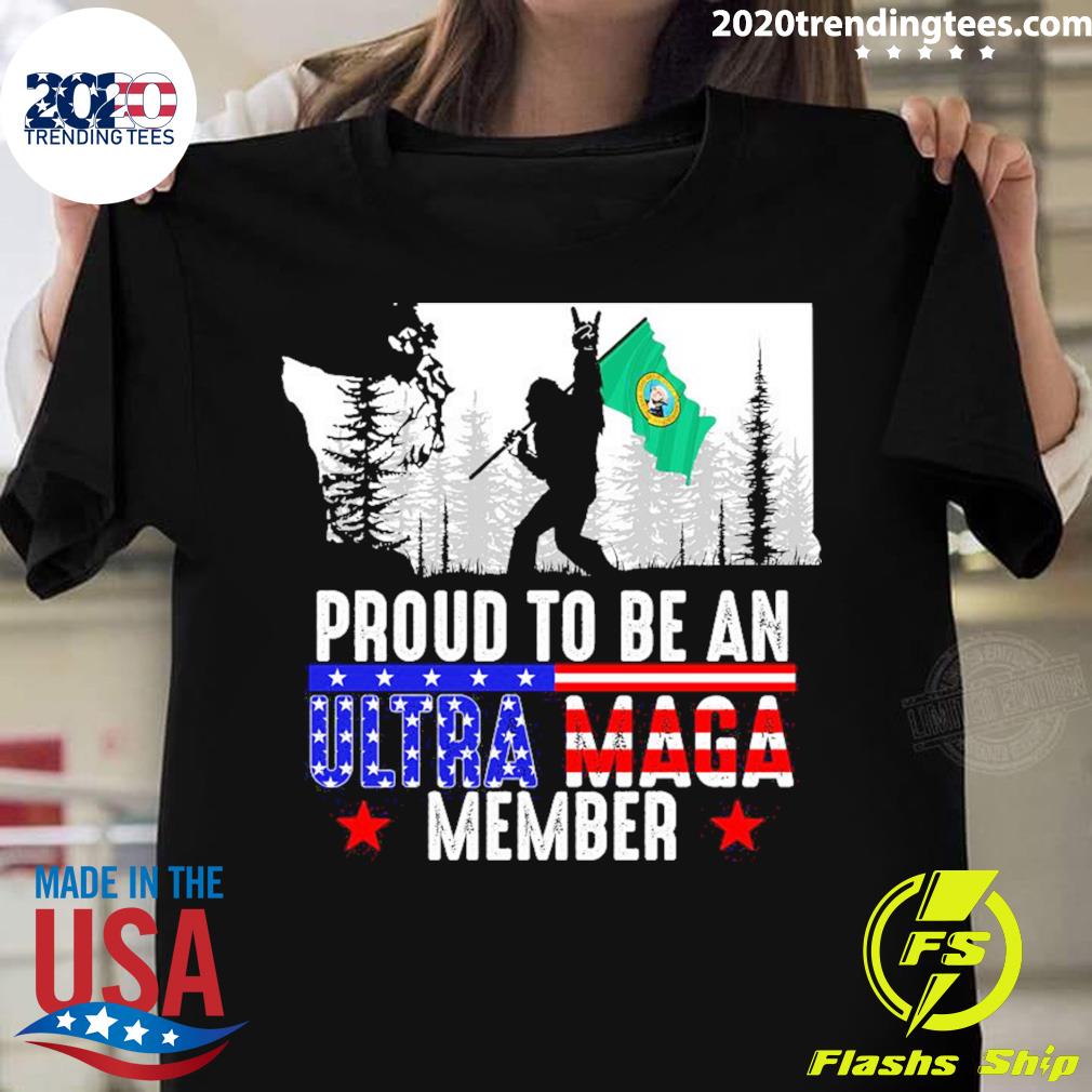 Nice washington State America Bigfoot Proud To Be An - Adult & Kids T-Shirts, Sweatshirts & Hoodies apparel design preview 1