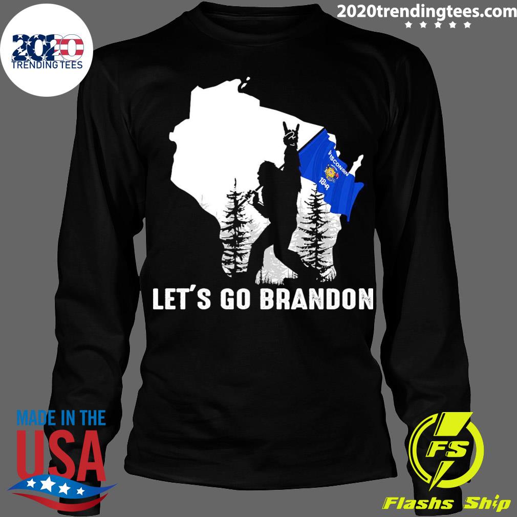 Nice wisconsin America Bigfoot Let's Go Brandon - Adult & Kids T-Shirts, Sweatshirts & Hoodies apparel design preview 4