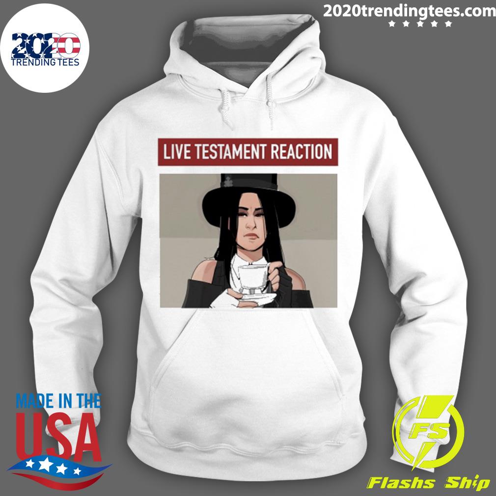 Nice wysteria Testacult Live Testament Reaction - Adult & Kids T-Shirts, Sweatshirts & Hoodies apparel design preview 2