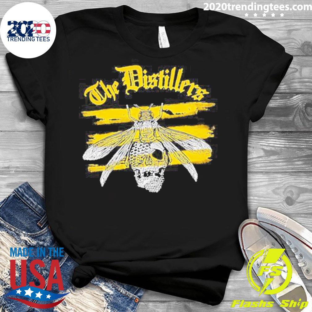 Nice yellow Bee The Distillers Band - Adult & Kids T-Shirts, Sweatshirts & Hoodies apparel design preview 3
