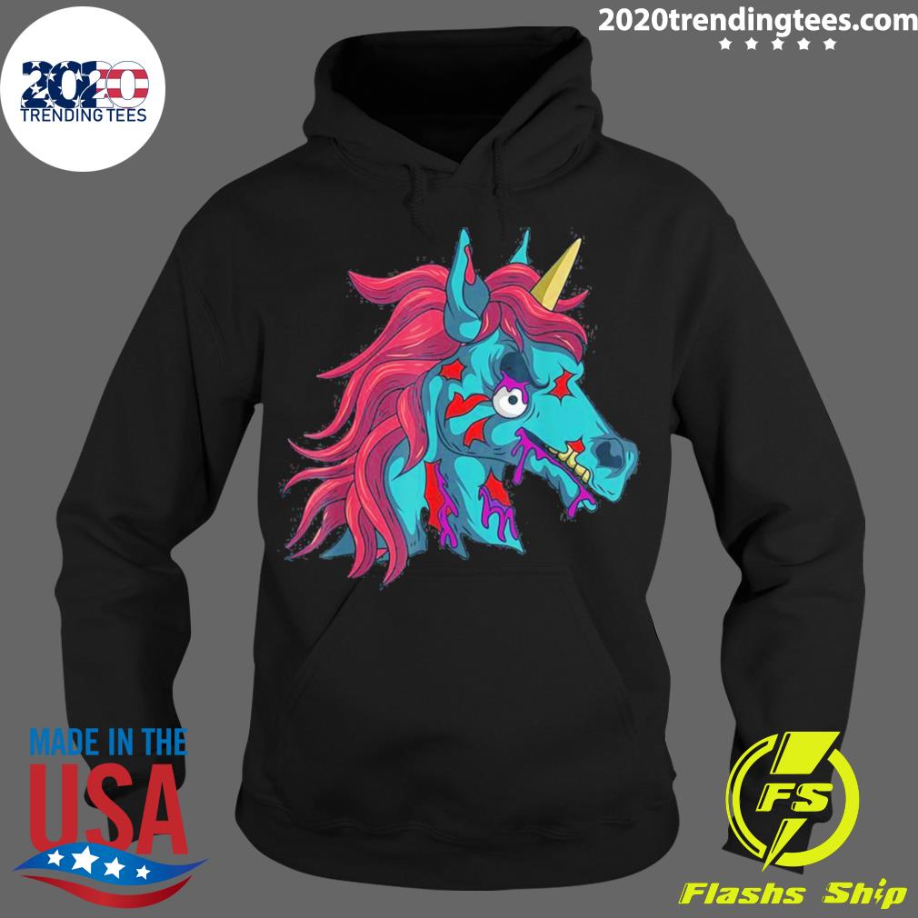 Nice zombiecorn Zombie Unicorn Goth Gothic Halloween - Adult & Kids T-Shirts, Sweatshirts & Hoodies apparel design preview 2
