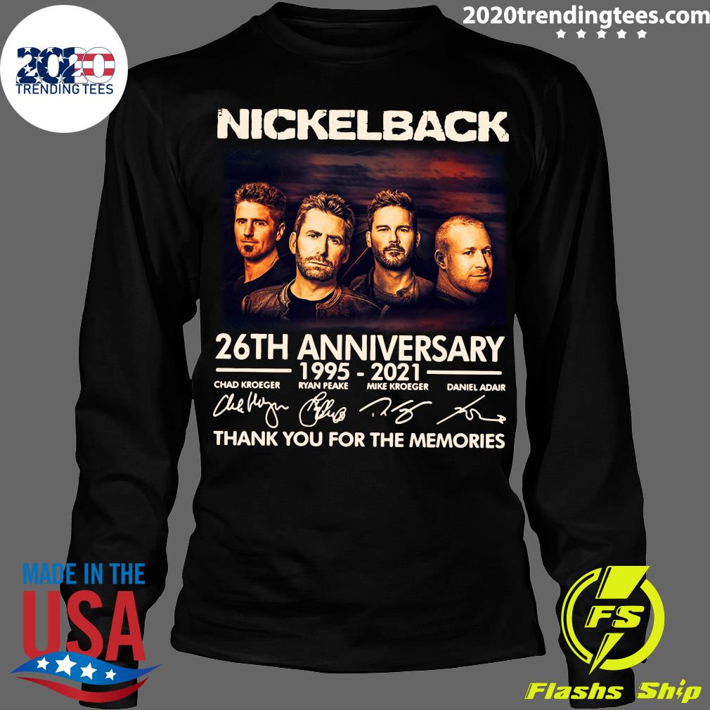 Nickelback 26th Anniversary 1995-2021 Signature Thank - Adult & Kids T-Shirts, Sweatshirts & Hoodies apparel design preview 4