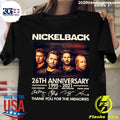 Nickelback 26th Anniversary 1995-2021 Signature Thank - Adult & Kids T-Shirts, Sweatshirts & Hoodies apparel design preview 1