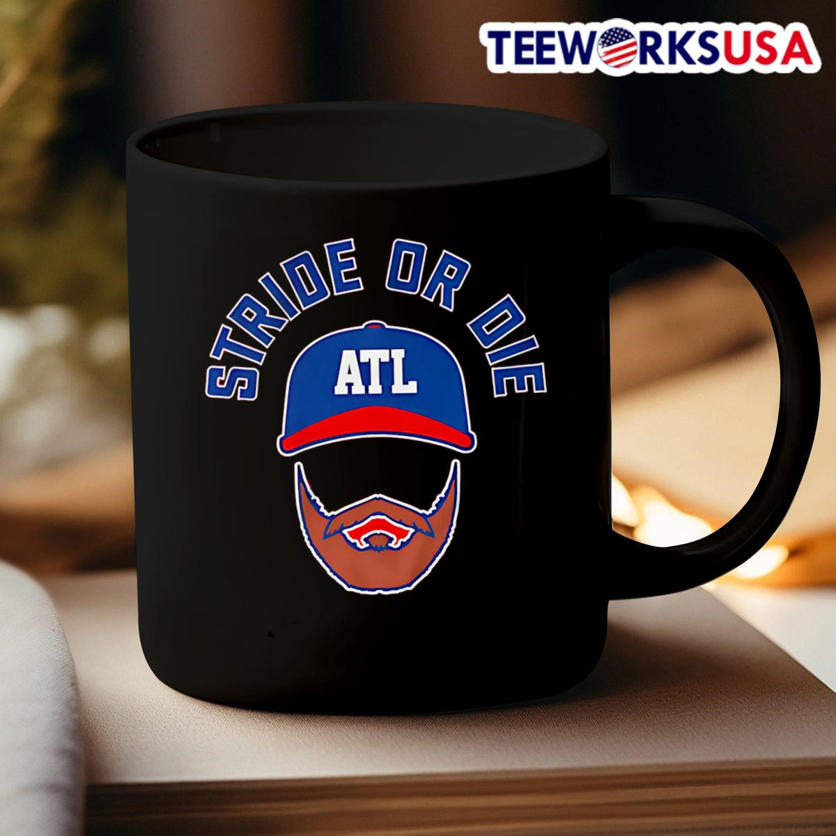 Spencer Strider Stride Or Die Beard - Adult & Kids T-Shirts, Sweatshirts & Hoodies apparel design preview 3
