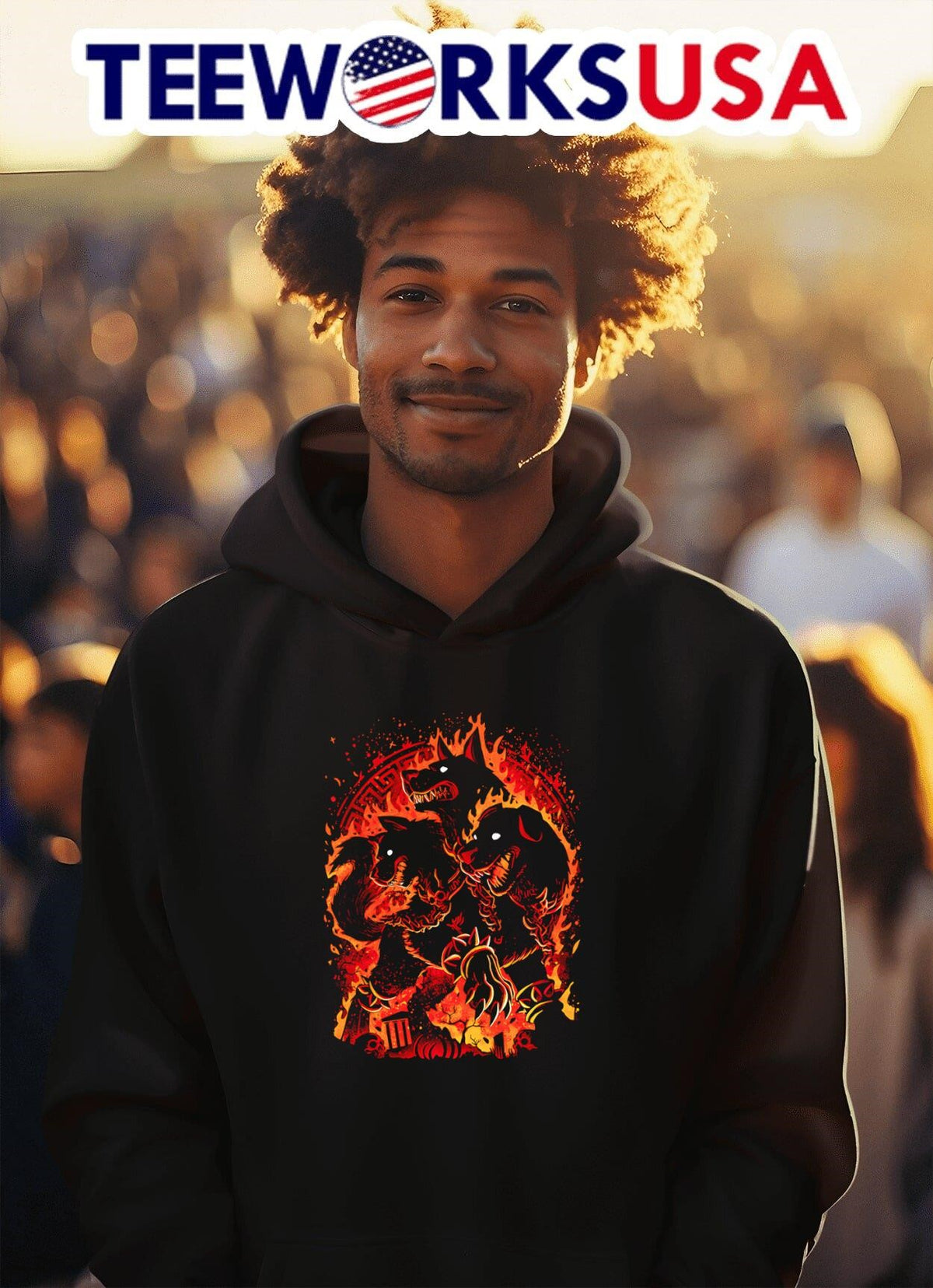Cerberus the Hellhound - Adult & Kids T-Shirts, Sweatshirts & Hoodies apparel design preview 2