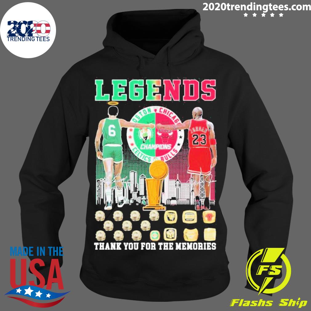 Official legends Bill Russell and Michael Jordan - Adult & Kids T-Shirts, Sweatshirts & Hoodies apparel design preview 2