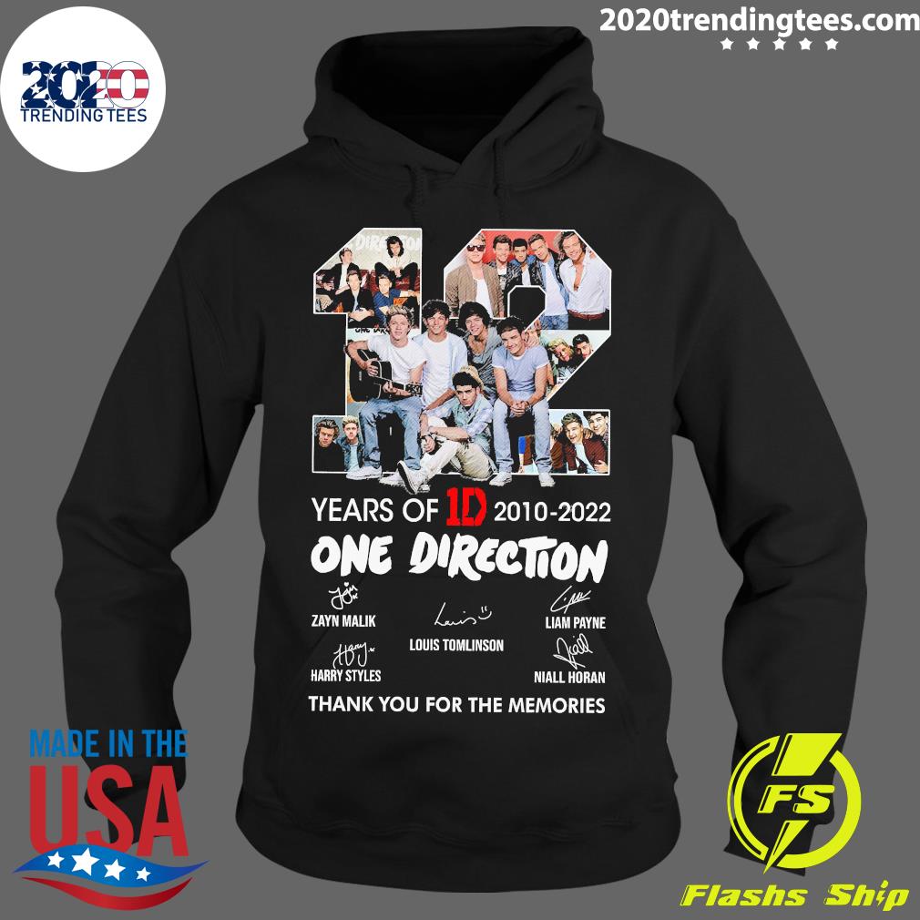 Official 12 One Direction Incredible Years 2010-2022 - Adult & Kids T-Shirts, Sweatshirts & Hoodies apparel design preview 2