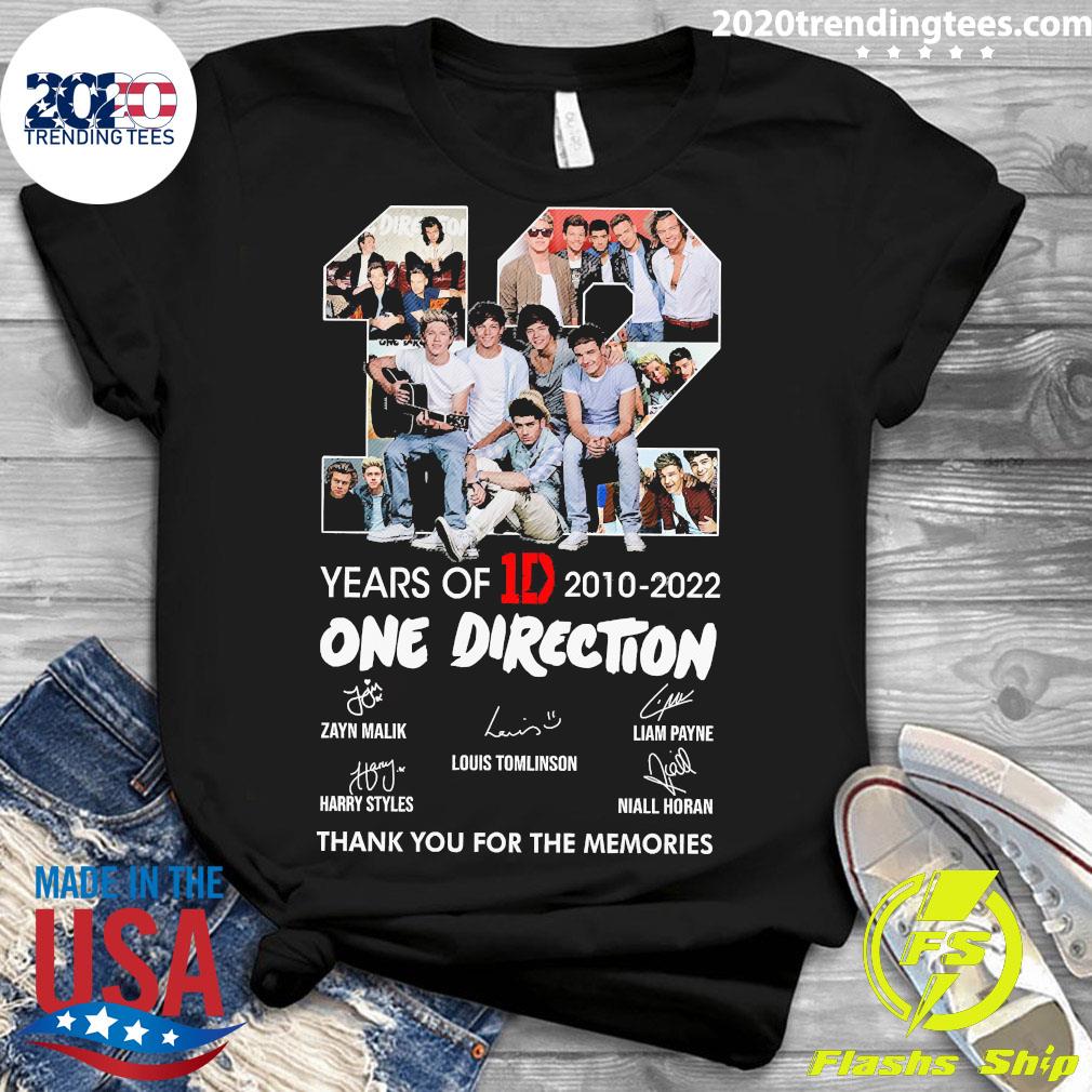 Official 12 One Direction Incredible Years 2010-2022 - Adult & Kids T-Shirts, Sweatshirts & Hoodies apparel design preview 3